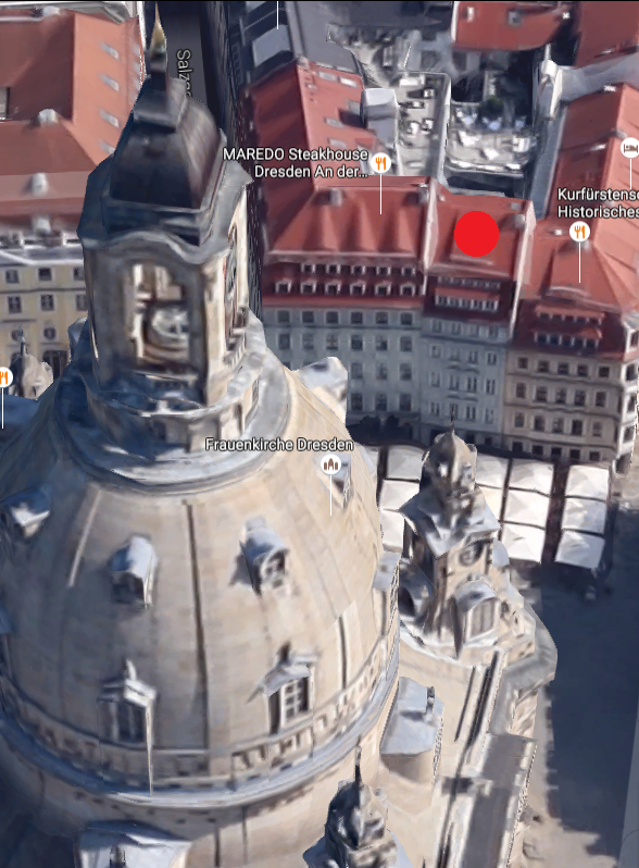 Familienchronik Sachsen: Georg Friedrich Steffgen, Bürgermeister von Dresden, Wohnhaus an der Frauerkirche 14.