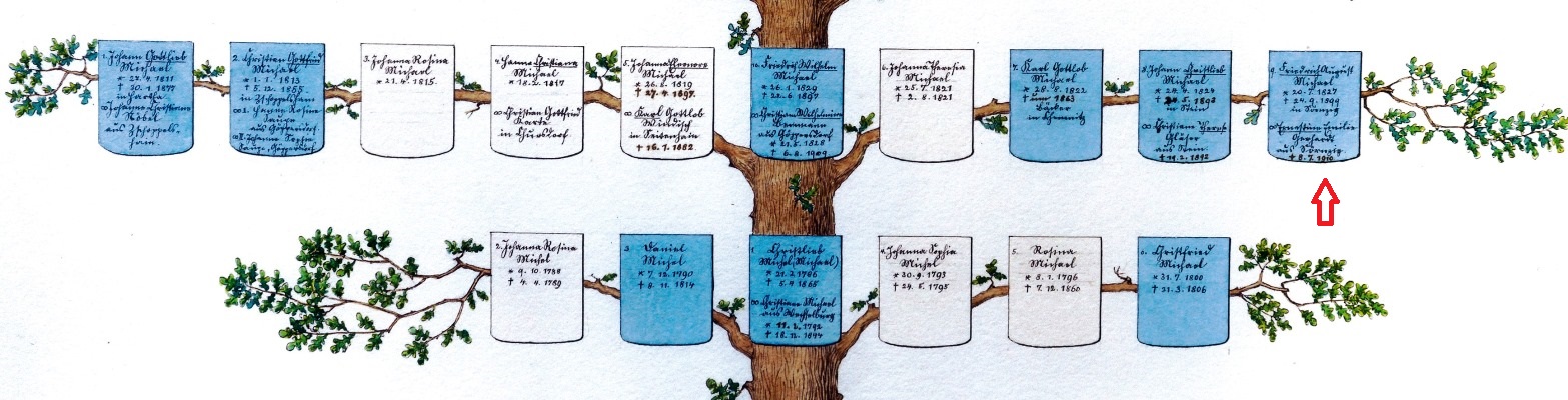 Familienstammbaum Friedrich August Michael, Hartha bei Wechselburg in Sachsen